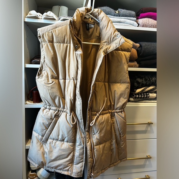 Divided Jackets & Blazers - Quilted Vest with High Collar